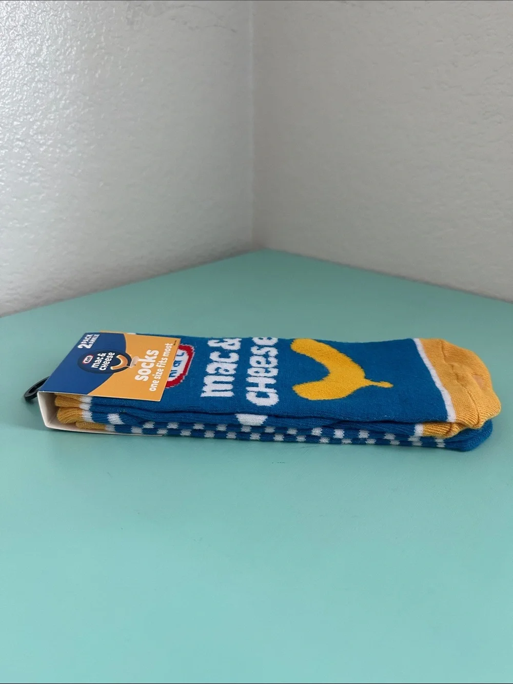 Odd Sox-Kraft Mac&Cheese-2 pack of a novelty ankle socks-new-originally packed
